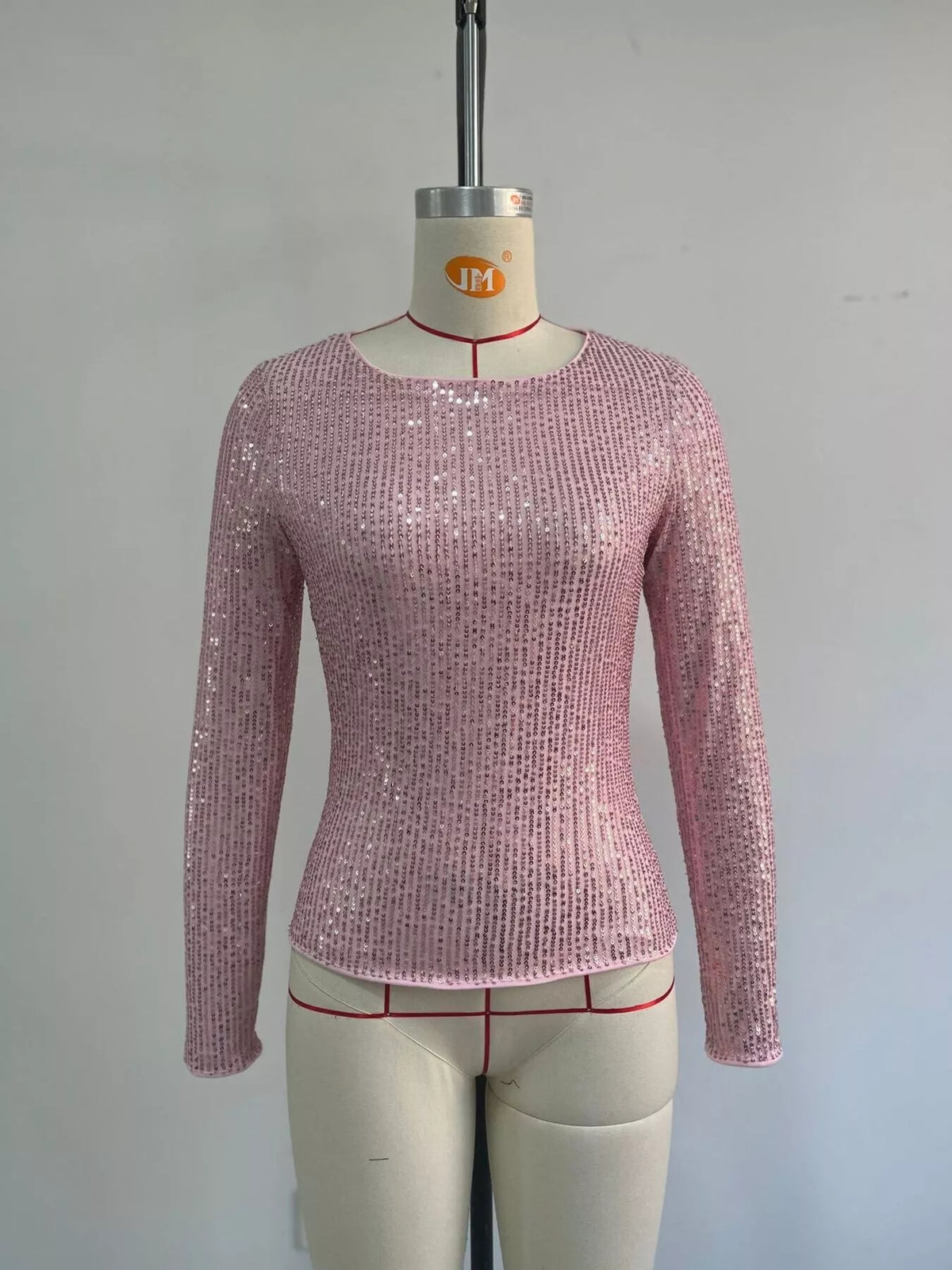 The Sequin Long-Sleeve Crop Top – image 11