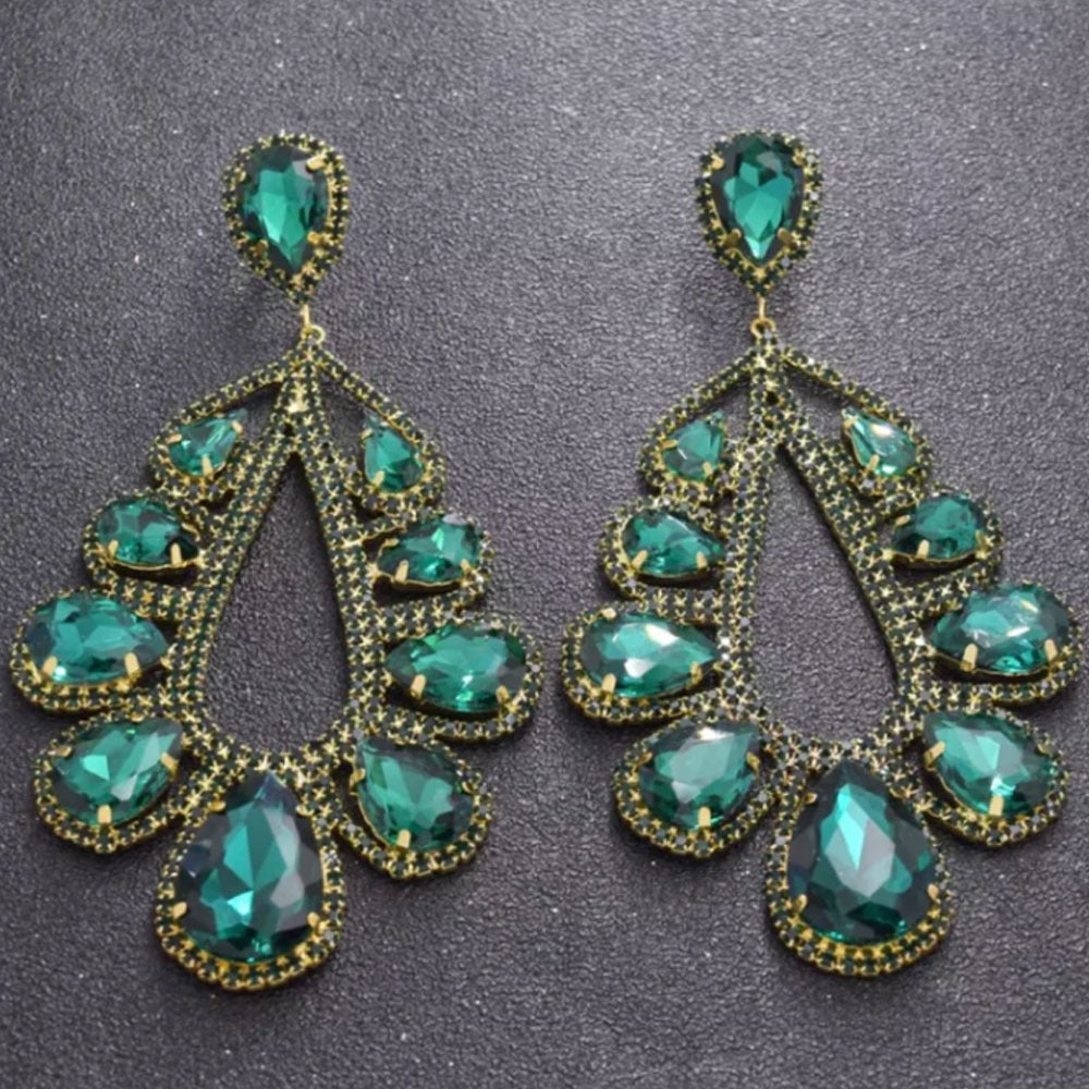The Gala Crystal Teardrop Earrings – image 3