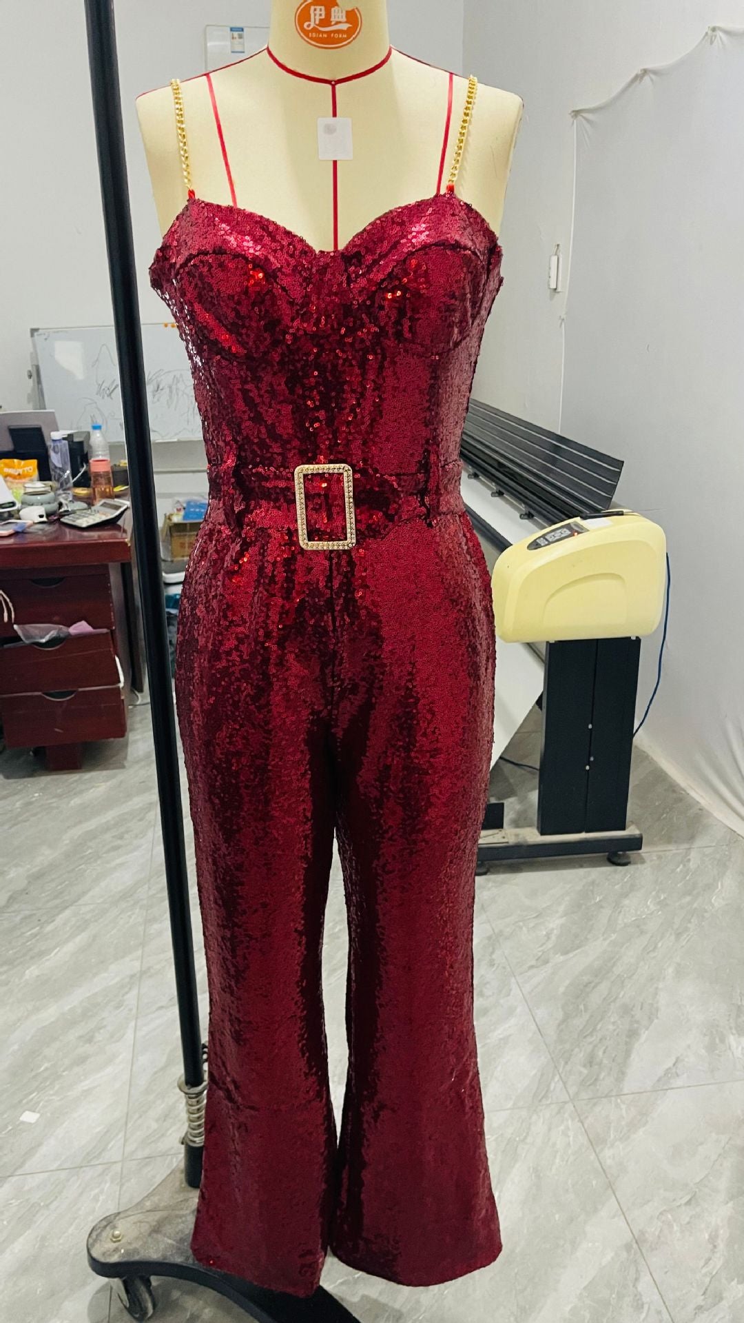 The Starlight Strapless Sequin Jumpsuit – image 12