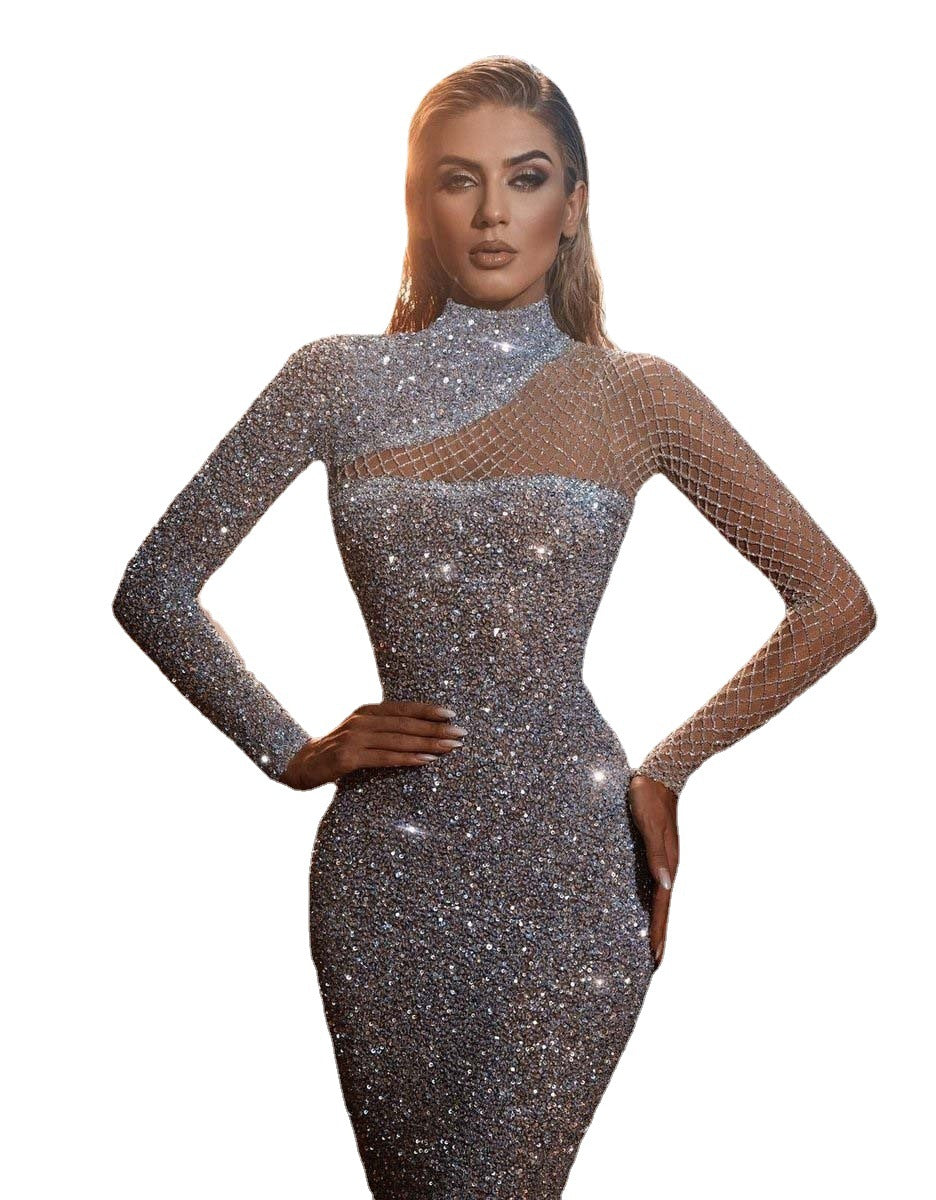 The Stardust Mesh Column Gown – image 8
