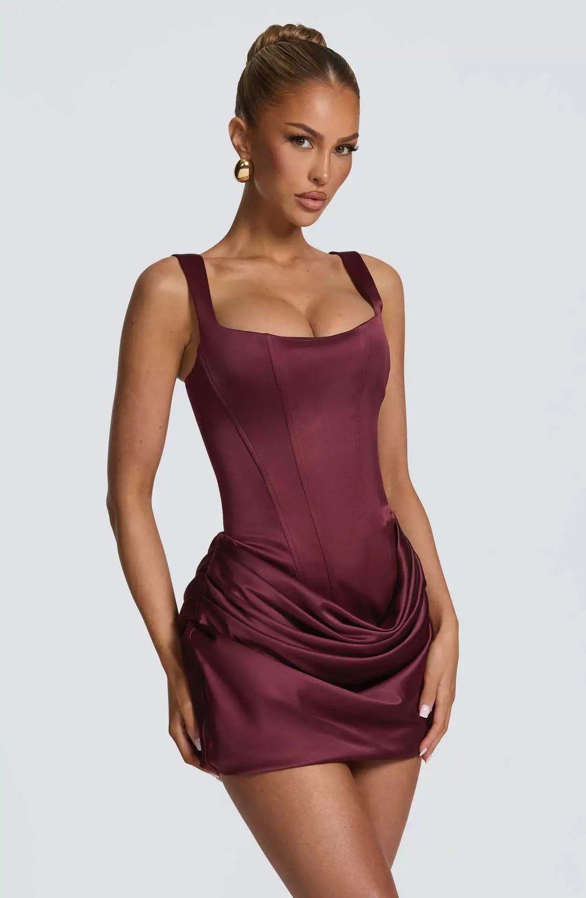 The Mocha Draped Corset Mini – image 11