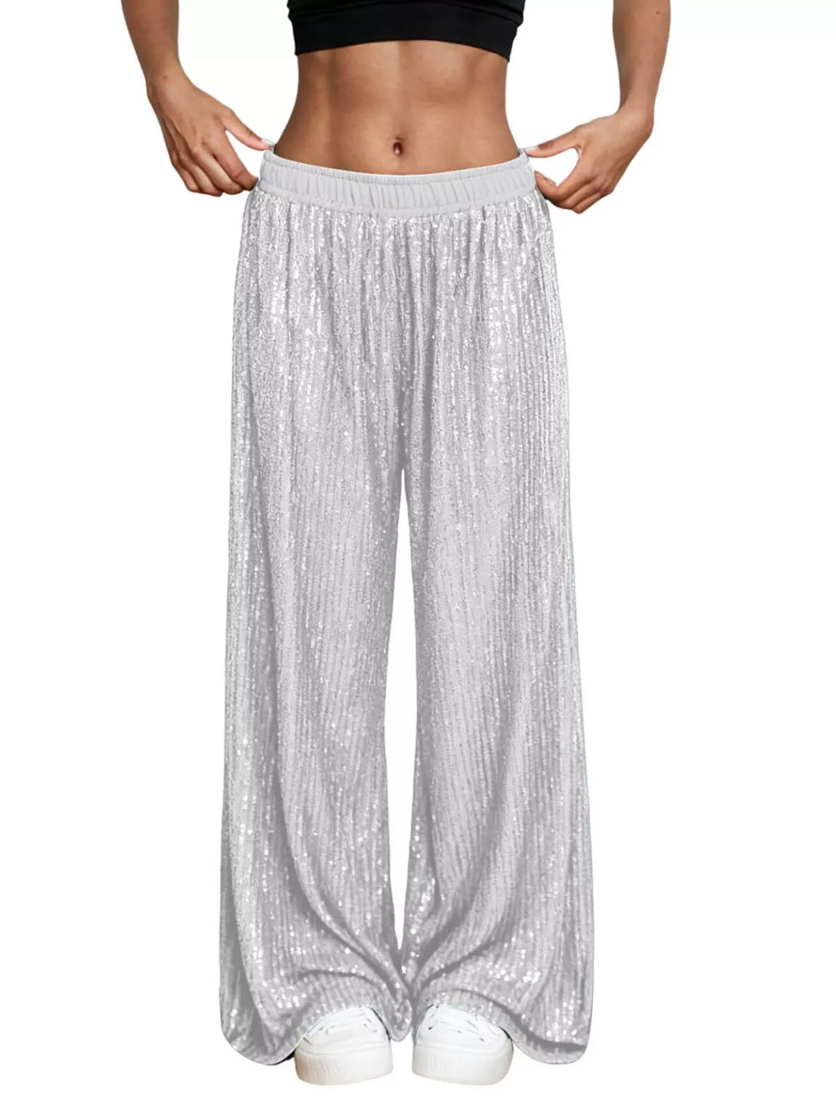The Champagne Sequin Wide-Leg Pants – image 7