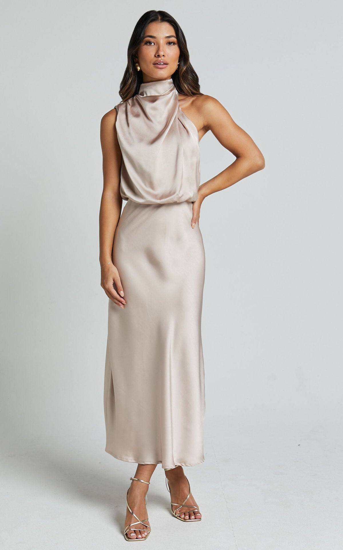 The Velvet Hour Satin High-Neck Midi – image 16