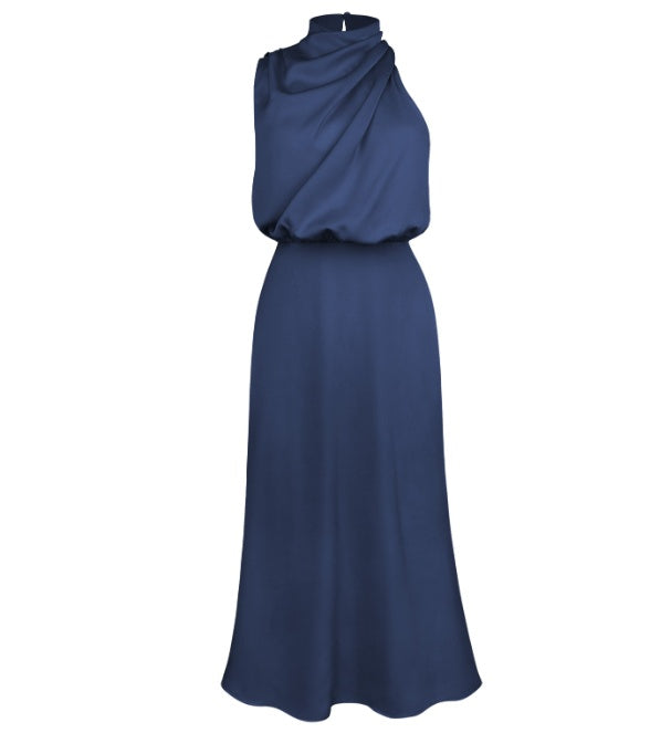 The Velvet Hour Satin High-Neck Midi – image 20