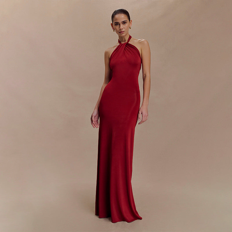 The Muse Open-Back Halter Maxi – image 14