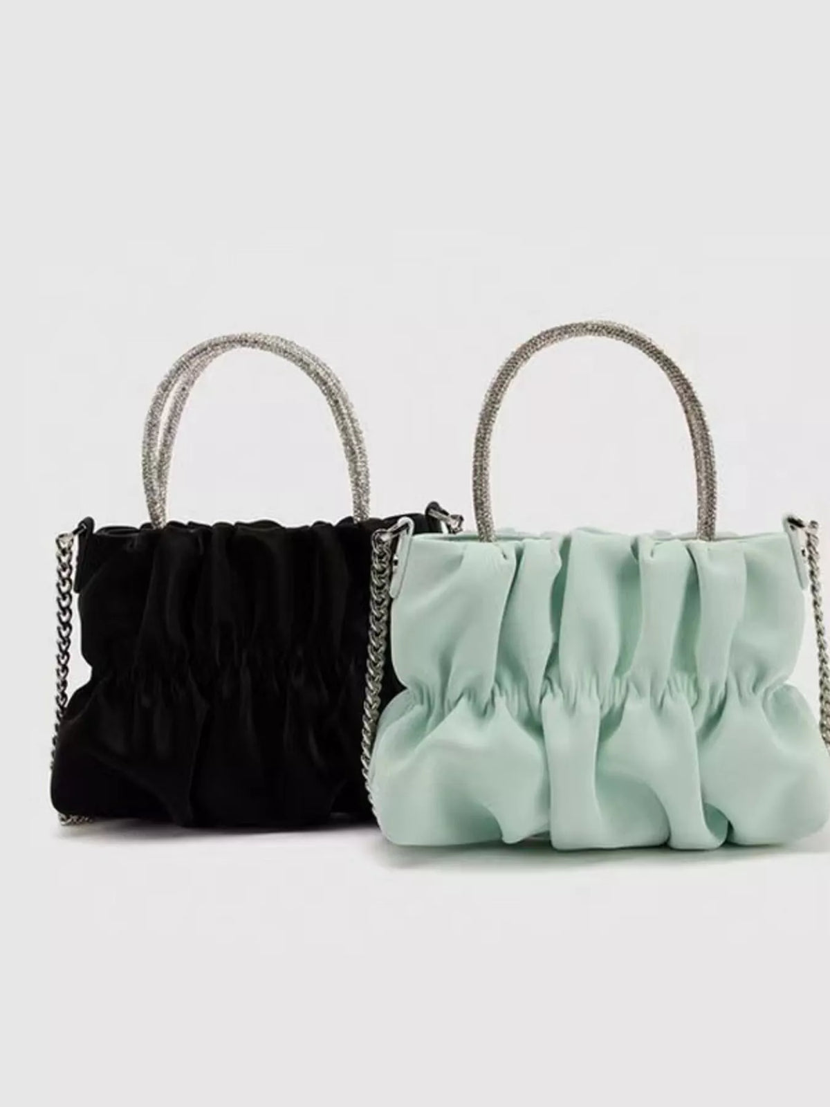 The Ruched Crystal Handle Bag – image 5