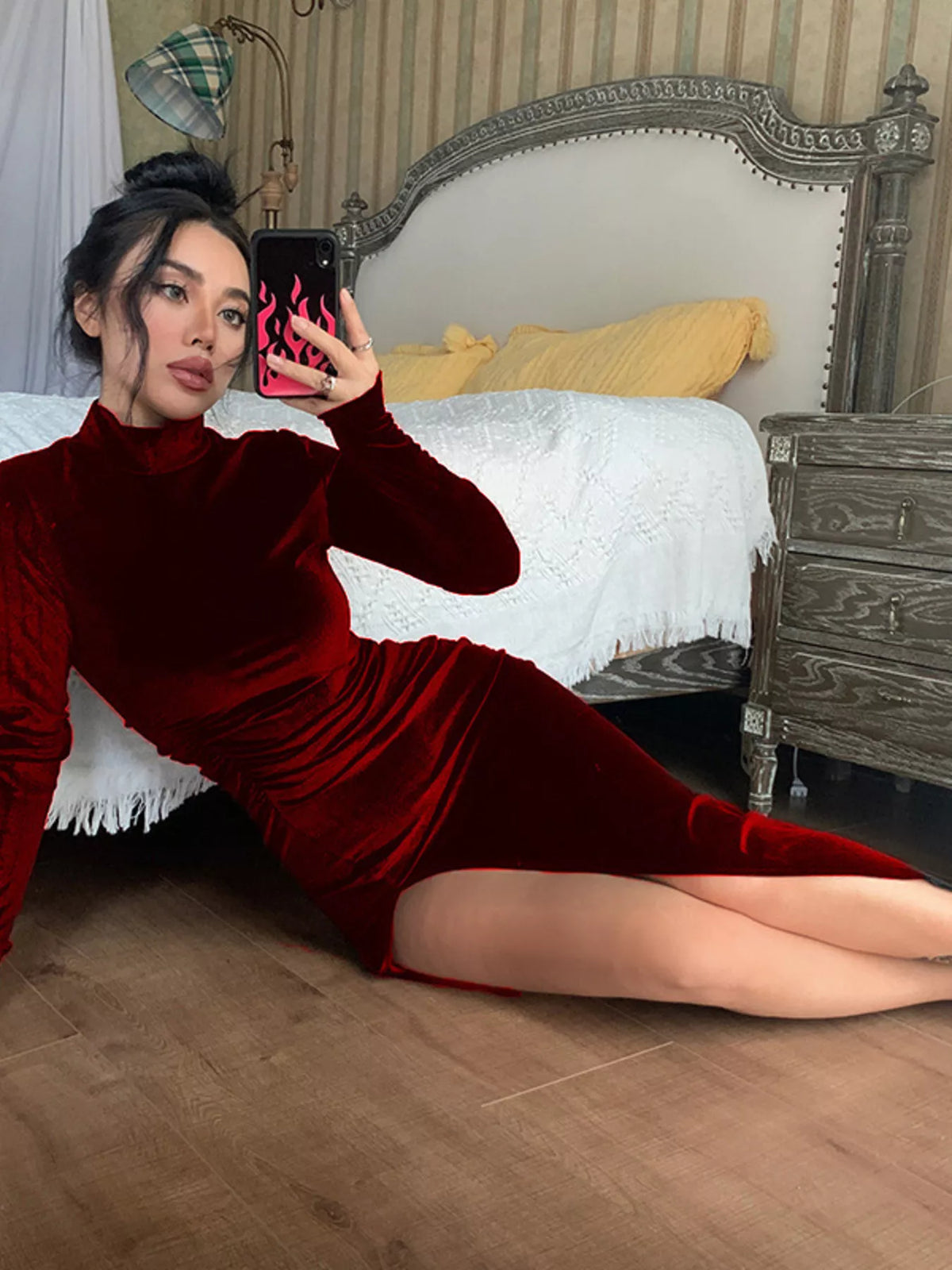 The Duchess Velvet Slit Midi – image 7