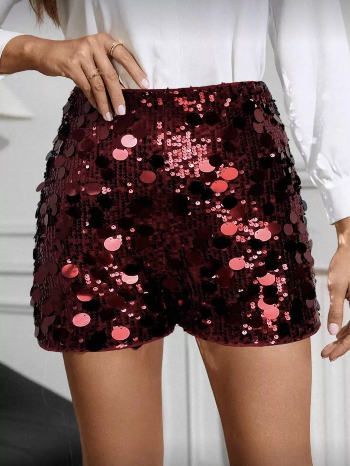 The High-Waist Sequin Shorts – image 10