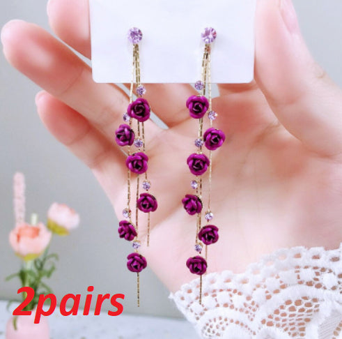 The Rose Noir Drop Earrings – image 3