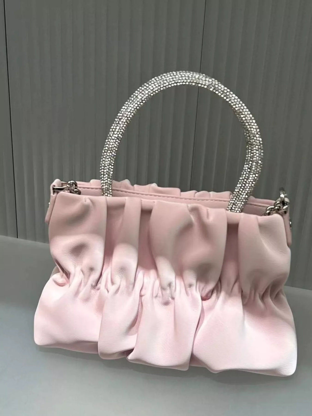 The Ruched Crystal Handle Bag – image 1