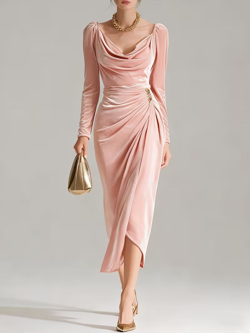 The Bordeaux Velvet Wrap Midi – image 2