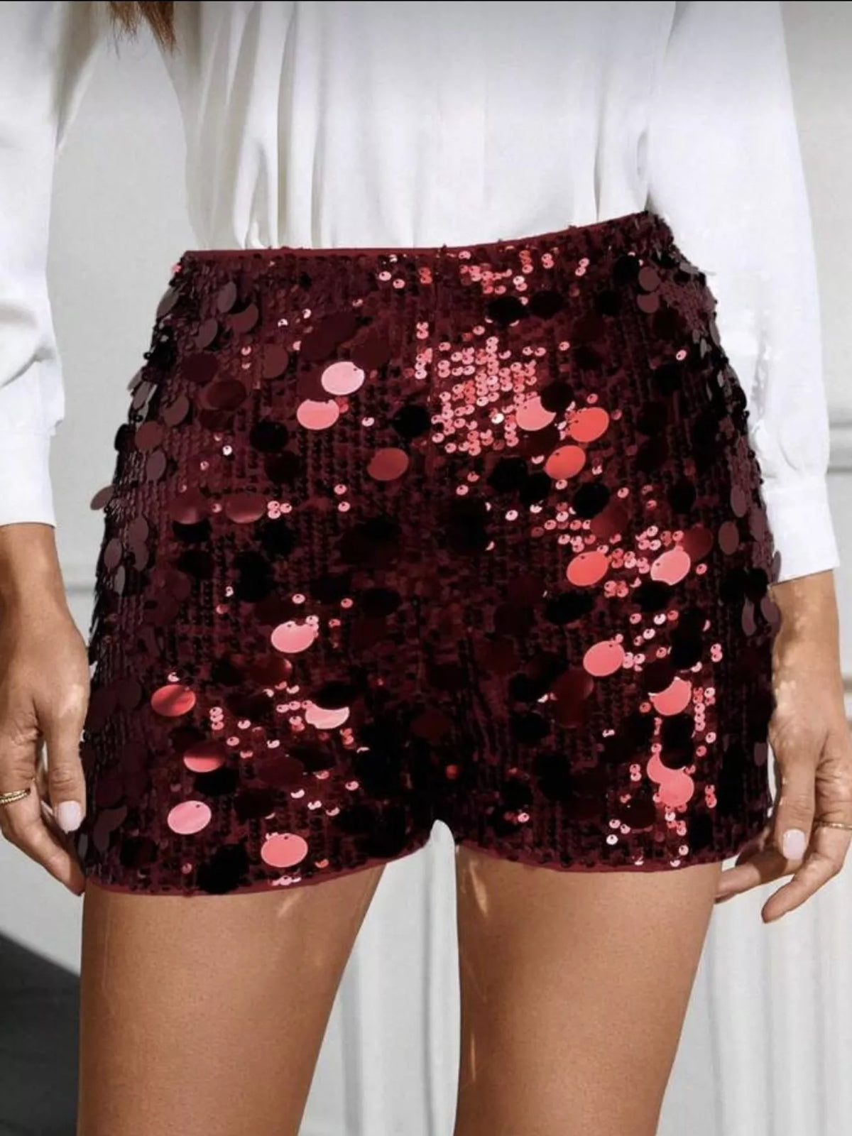 The High-Waist Sequin Shorts – image 11
