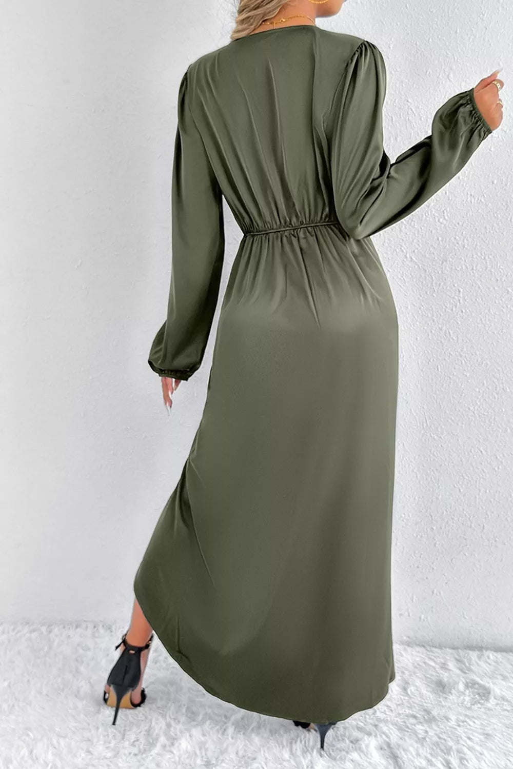 The Satin Balloon-Sleeve Midi – image 5
