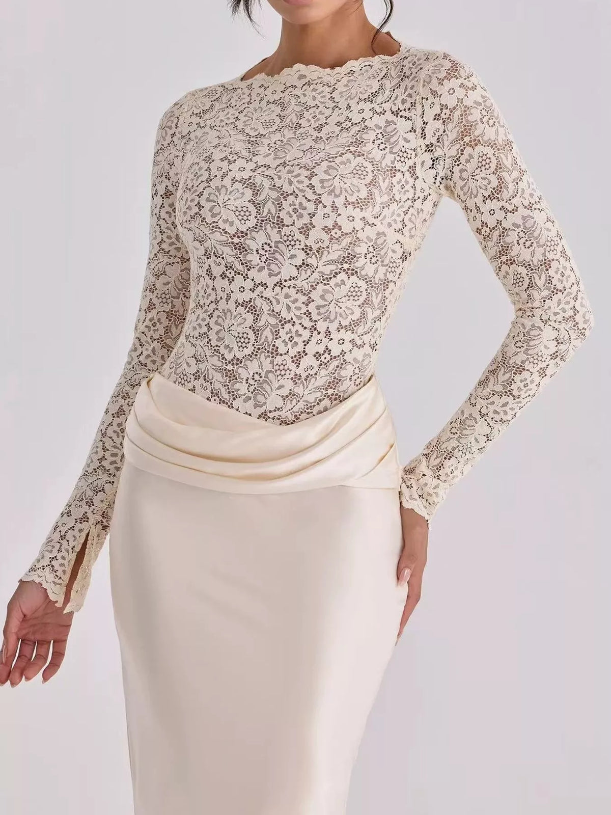 The Contessa Lace & Satin Maxi – image 10