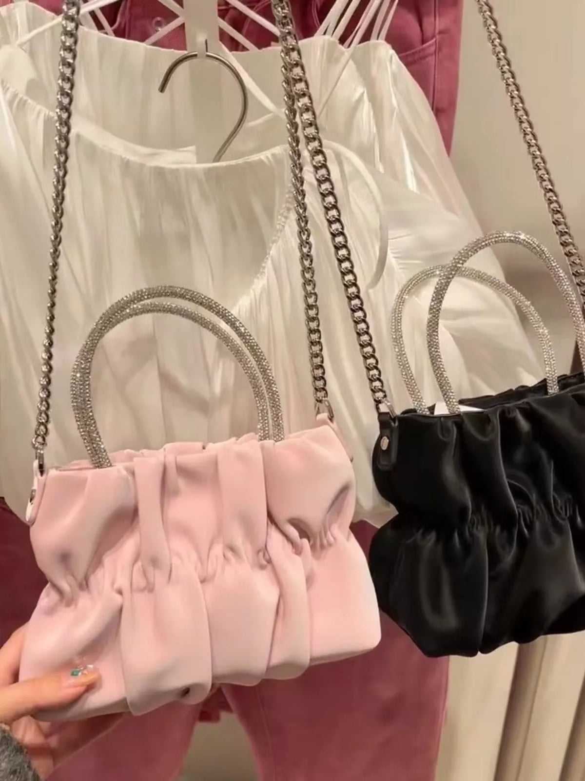 The Ruched Crystal Handle Bag – image 2