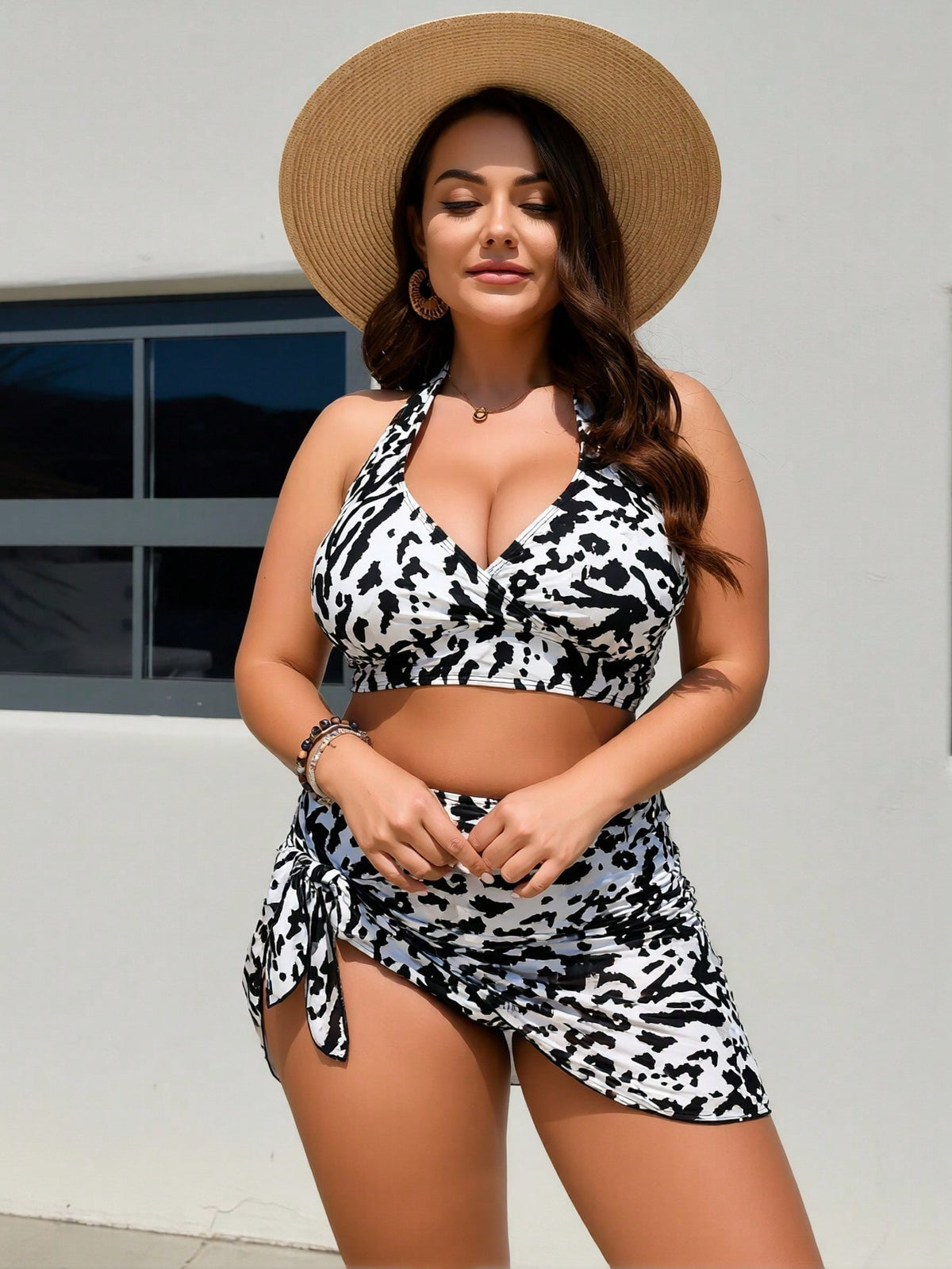 The Serengeti Curve Halter Bikini & Sarong Set – image 3