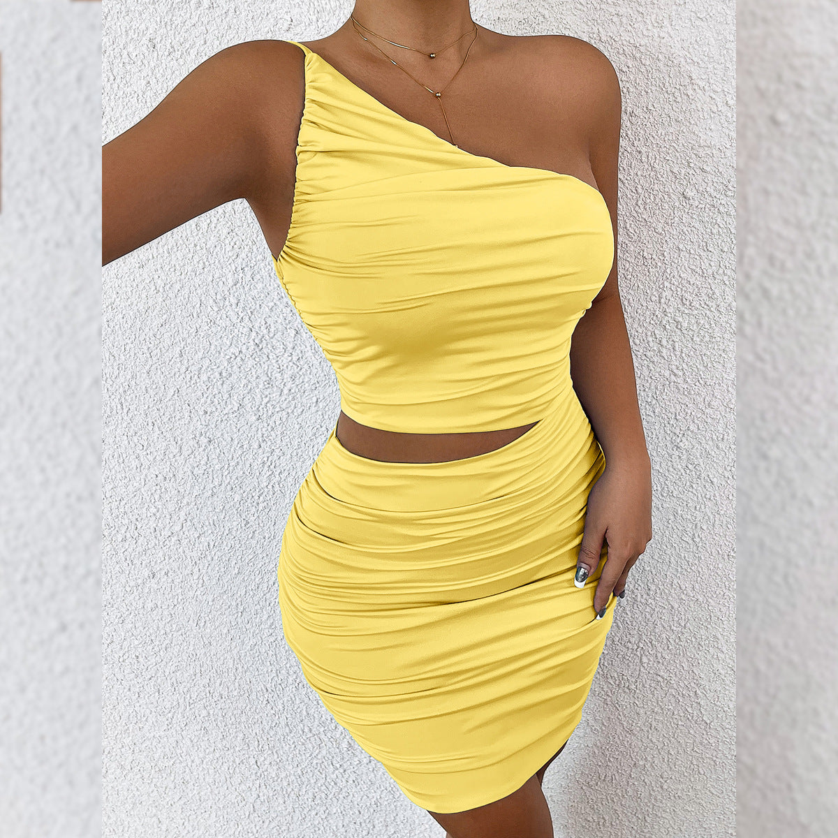 The Ruched One-Shoulder Cut-Out Mini – image 2