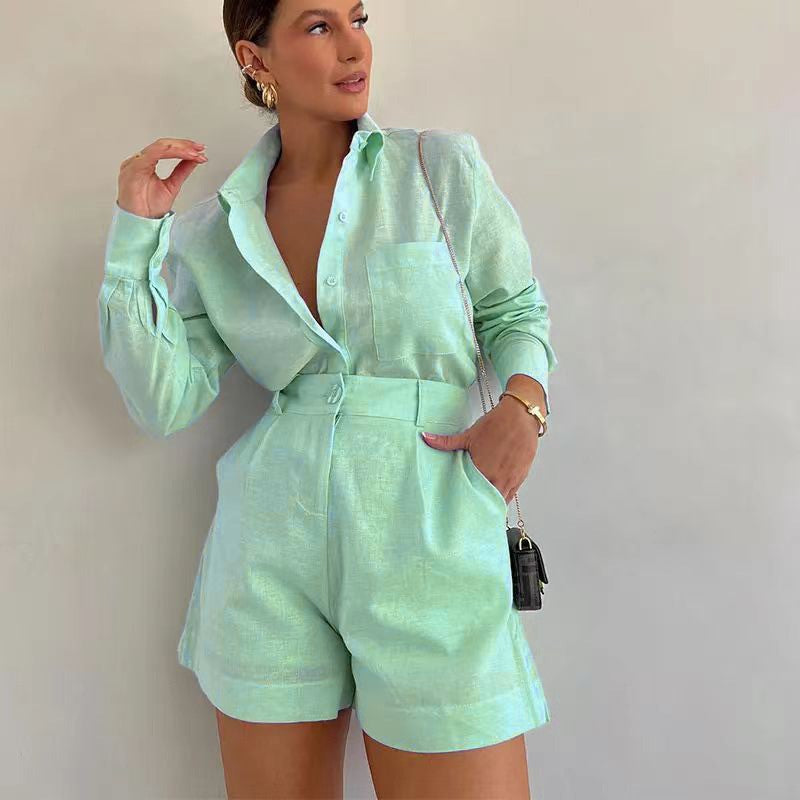 The Capri Linen-Look Blazer & Short Set – image 1