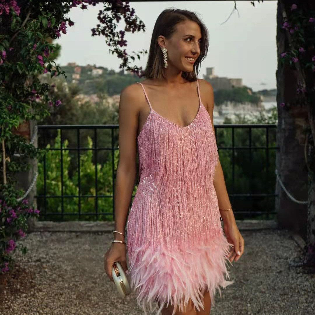 The Showgirl Feather Sequin Mini – image 5