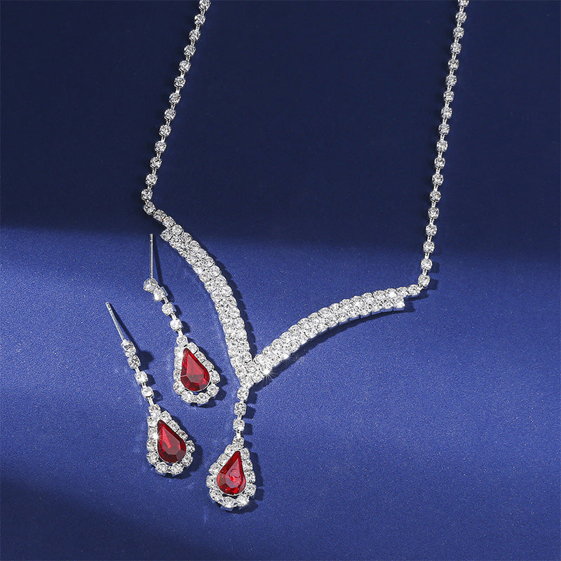 The Ruby Riviere Crystal Necklace Set – image 5