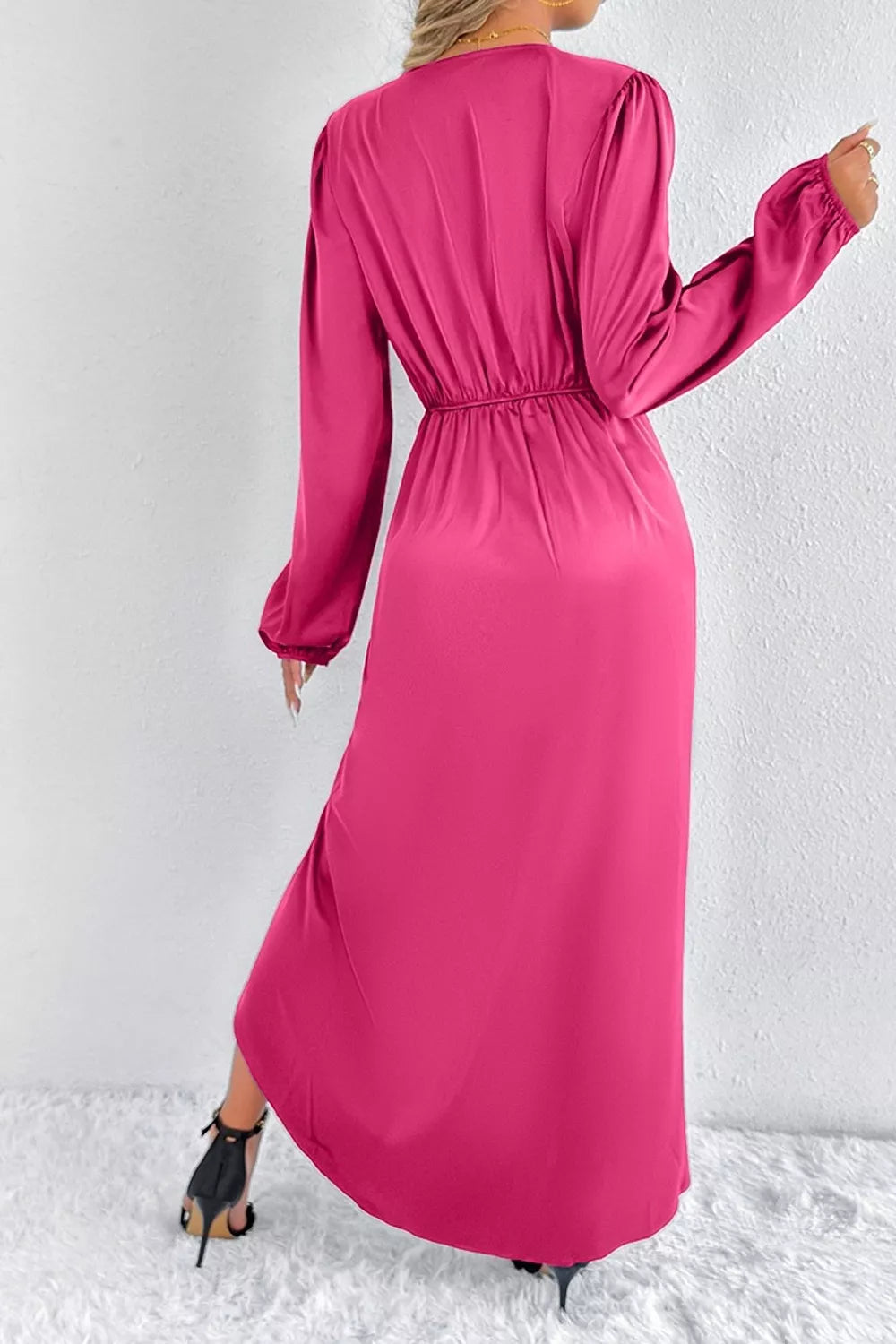 The Satin Balloon-Sleeve Midi – image 12
