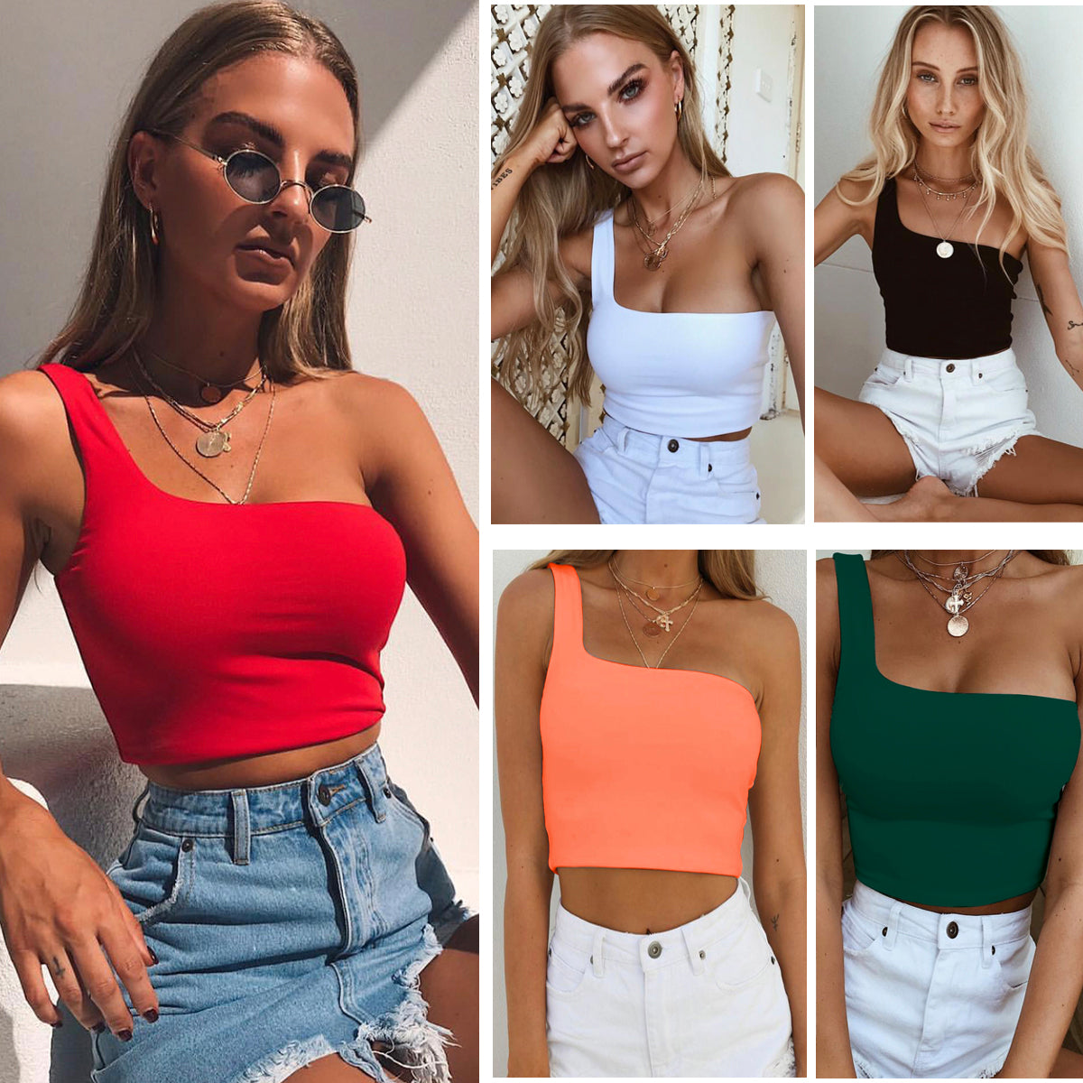 The Off-Duty One-Shoulder Crop Top – image 1