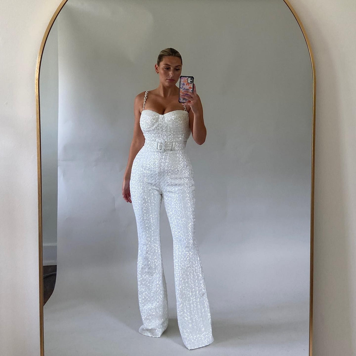 The Starlight Strapless Sequin Jumpsuit – image 13