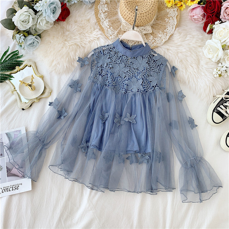 The Lumière Lace Lantern-Sleeve Top – image 5